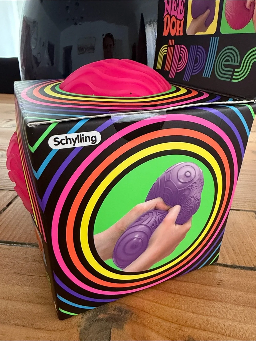 Schylling Super NeeDoh Ripples Pink Stress Toy for Kids